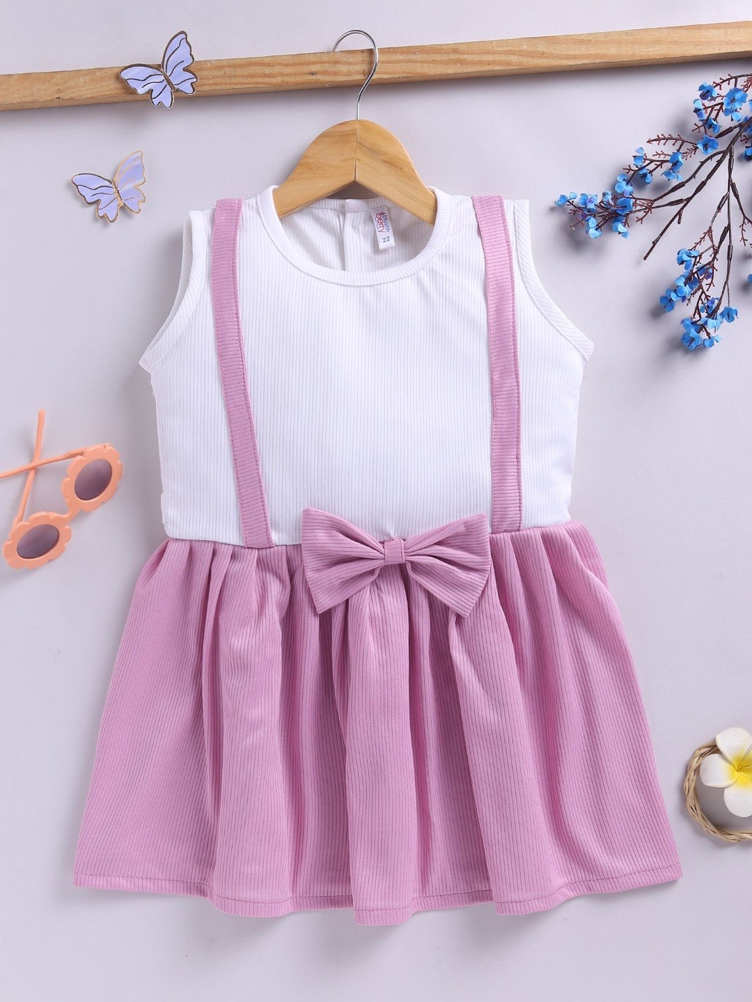 Blushh Berry Girls Print Fit & Flare Dress