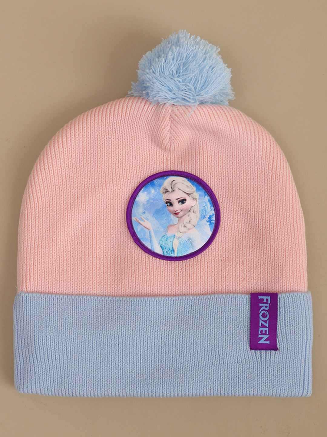 Kids Ville Girls Frozen Printed Acrylic Beanie