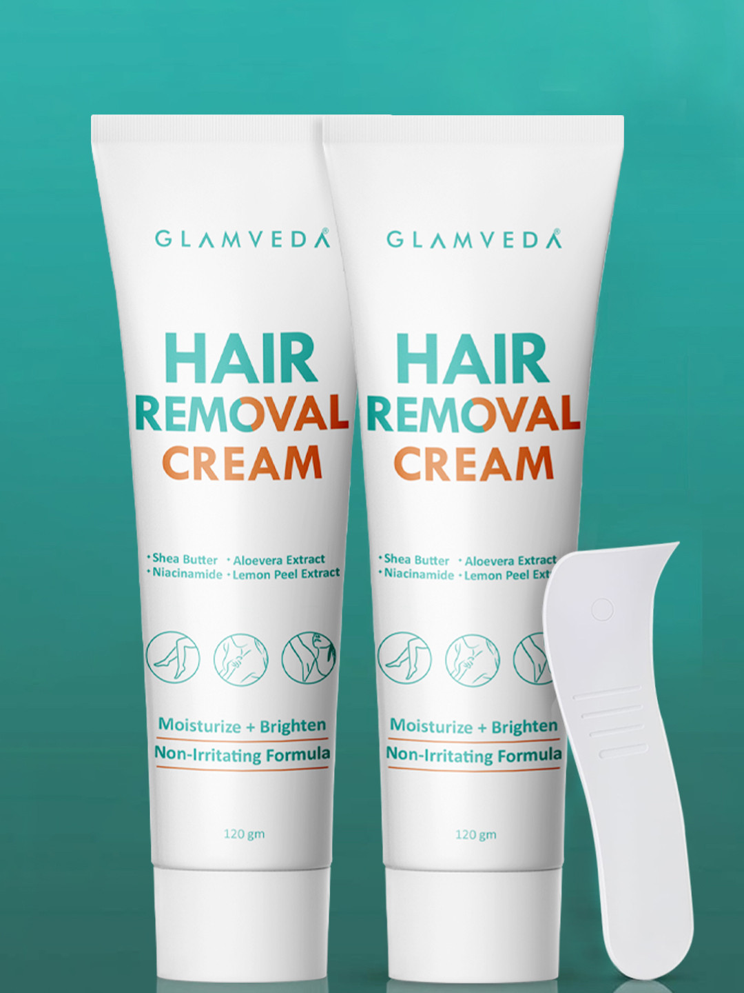 GLAMVEDA Set of 2 Hair Removal Cream With Aloe Vera Extracts- 120g