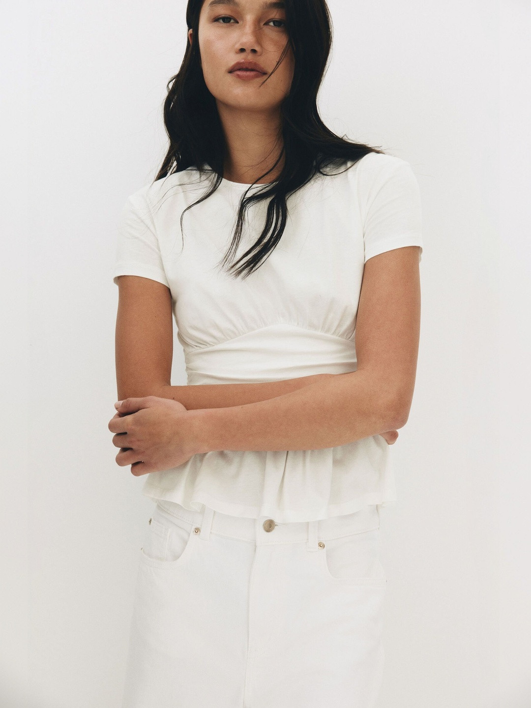 H&M Jersey Peplum Top