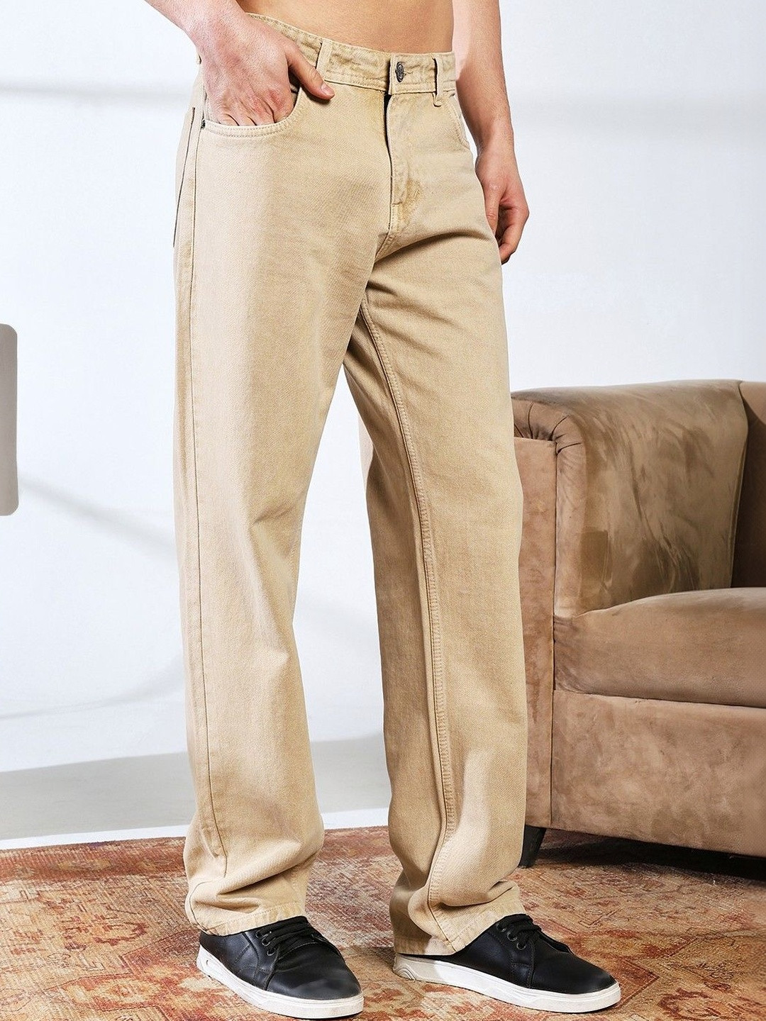 DENIMLOOK Men Jean Straight Fit Mid-Rise Stretchable Jeans