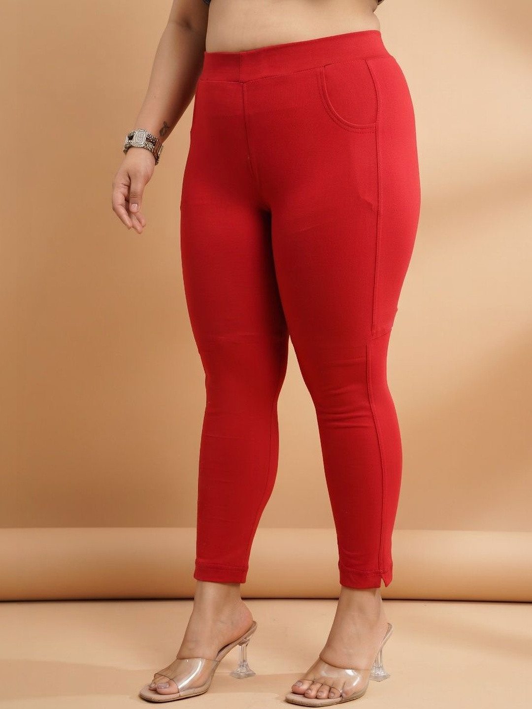 Fortuner Leggings Women Cotton Blend Solid Ankle Length Leggings