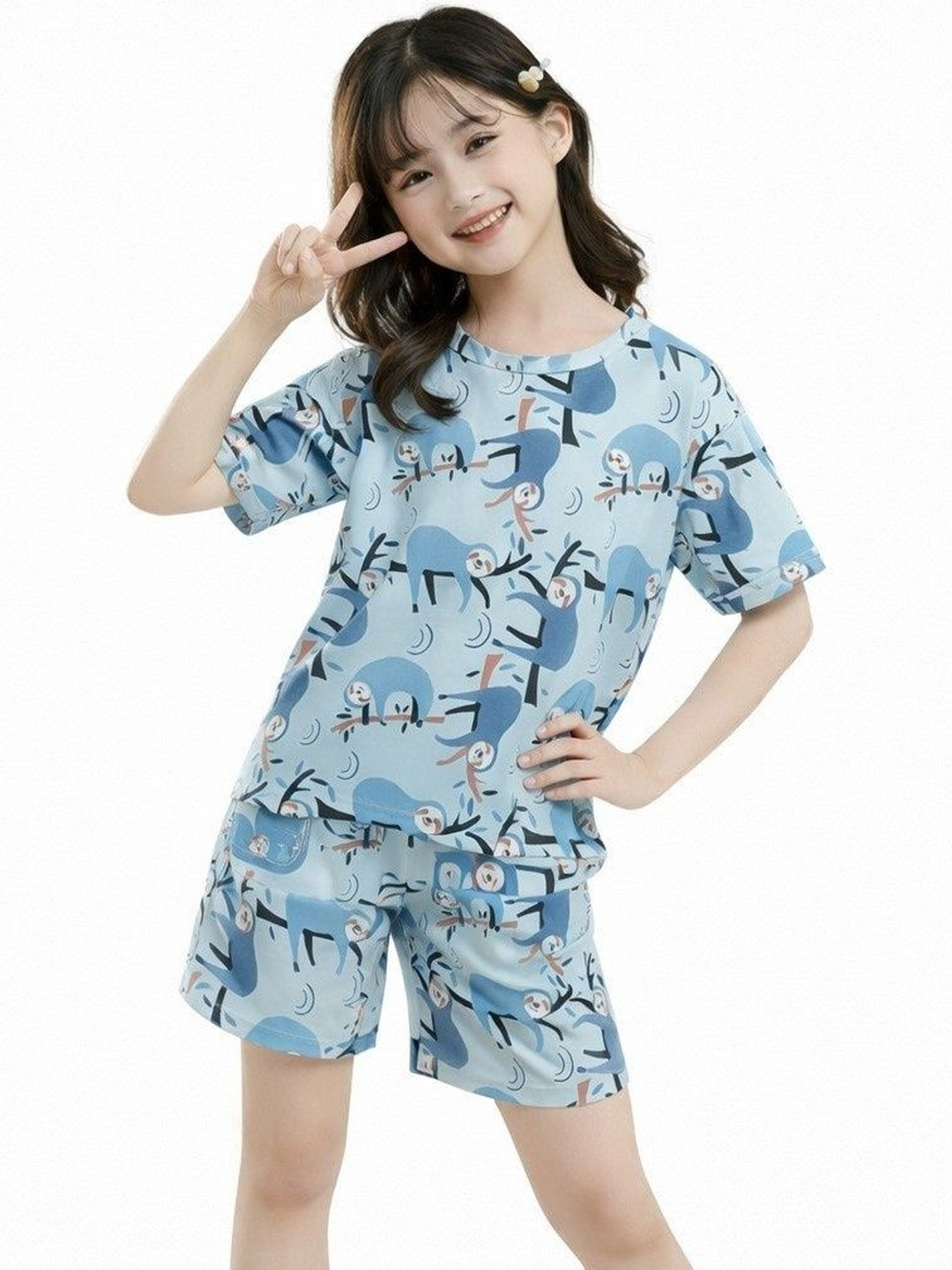 4JSTAR Girls Printed Night suit