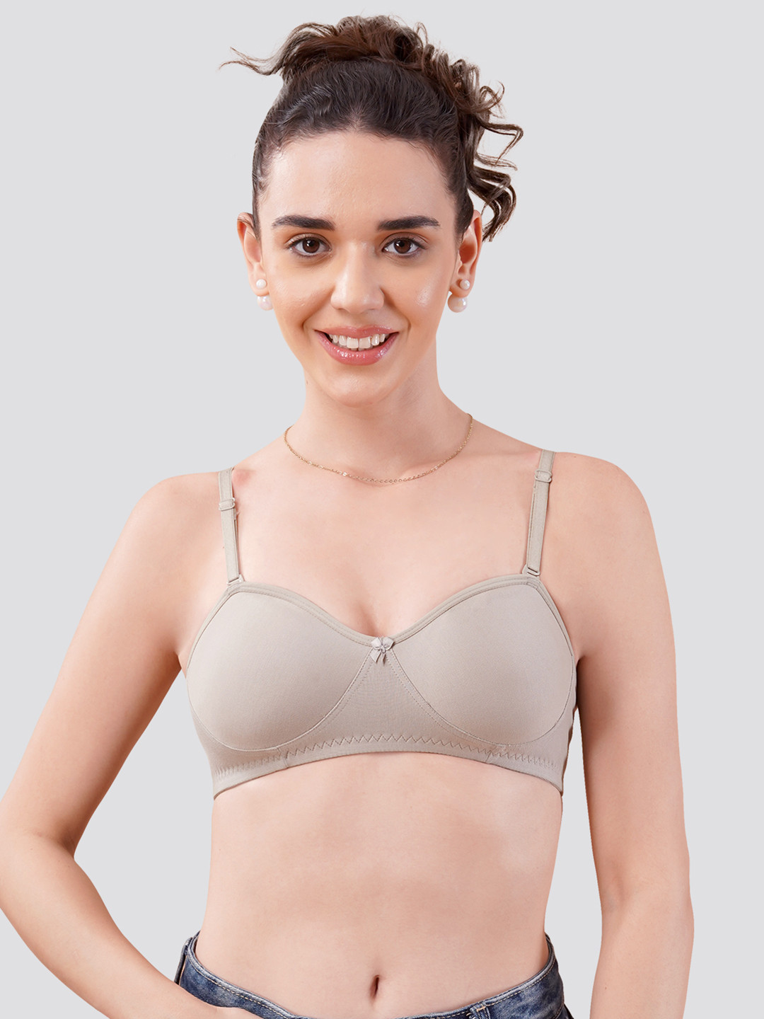 Kalyani Roxy Demi Cups Balconette Style Non Padded with Transparent Straps T-Shirt Bra