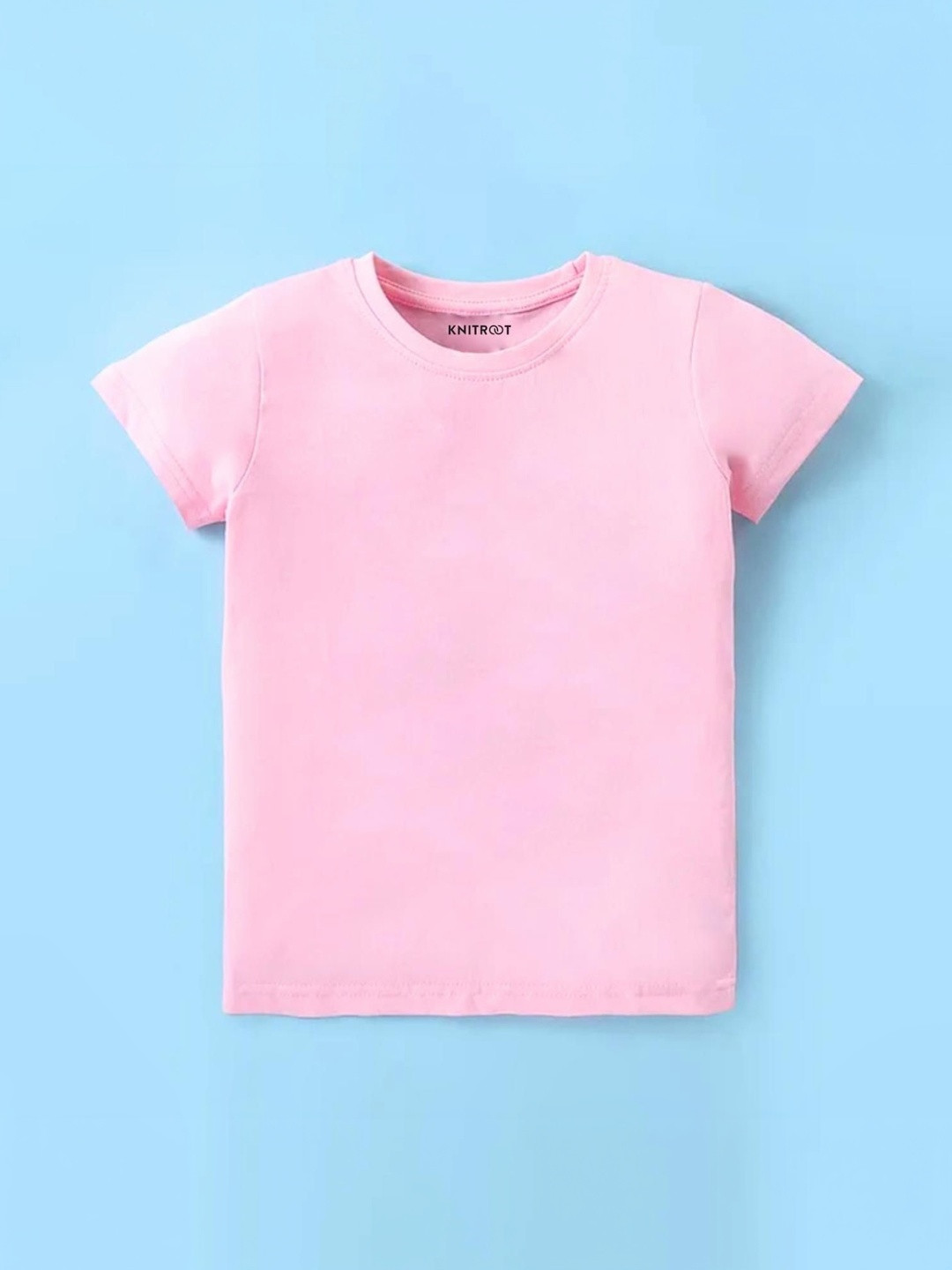 KNITROOT Infants Pink Printed Cotton T-shirt