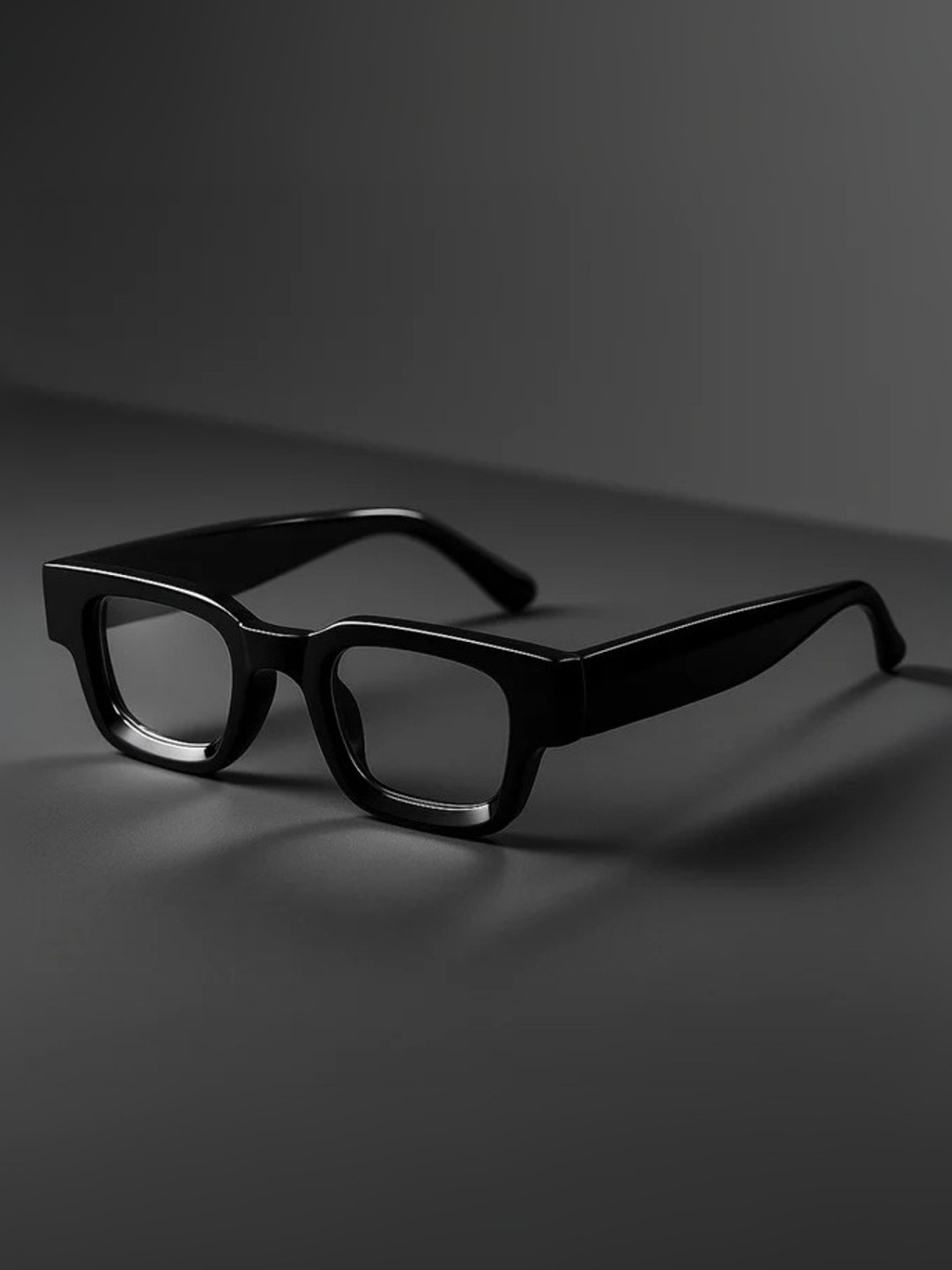 goglassic Men Square Sunglasses With UV Protected Lens Vintage V1-Black-Clear