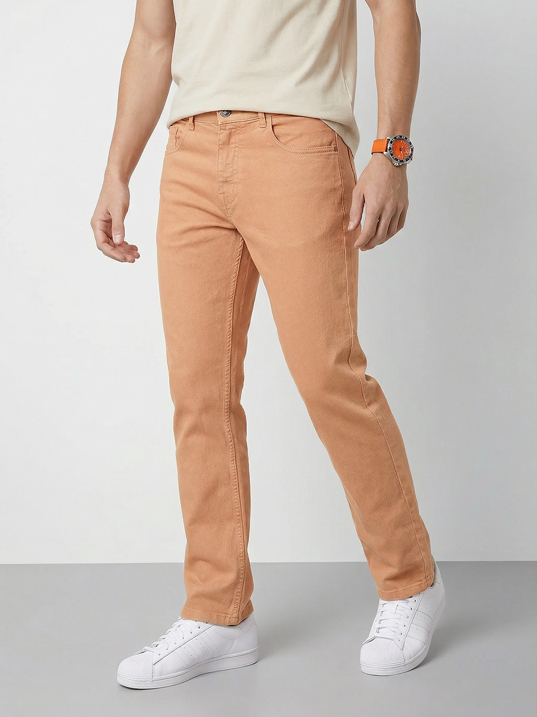 Mast & Harbour Men Bootcut Stretchable Jeans