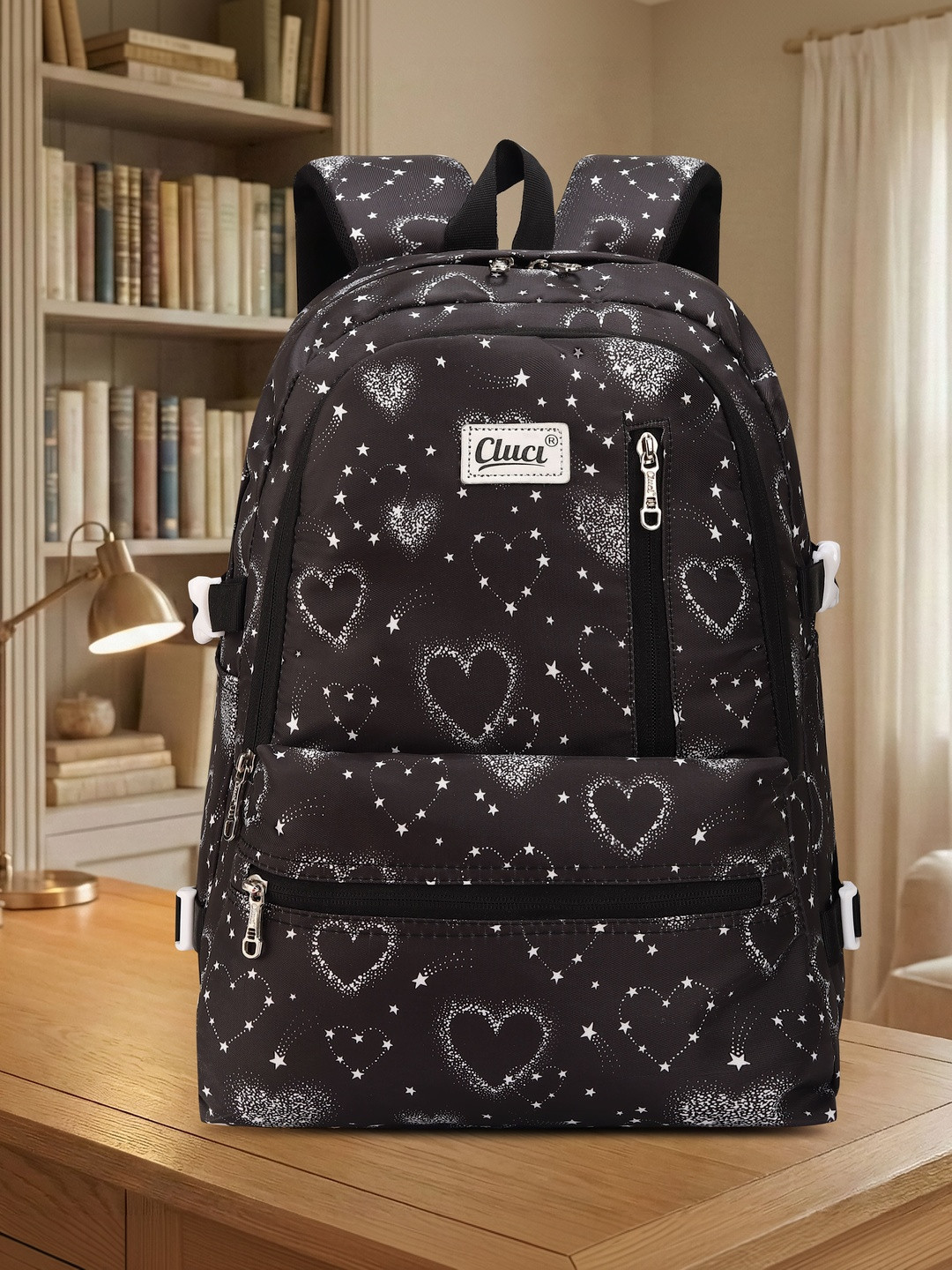Cluci Girls Graphic Printed Backpack With Compression Straps