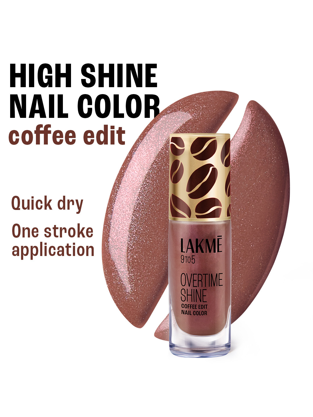 Lakme 9 to 5 Overtime Shine Coffee Edit Nail Polish 6ml - Midnight Roast 14