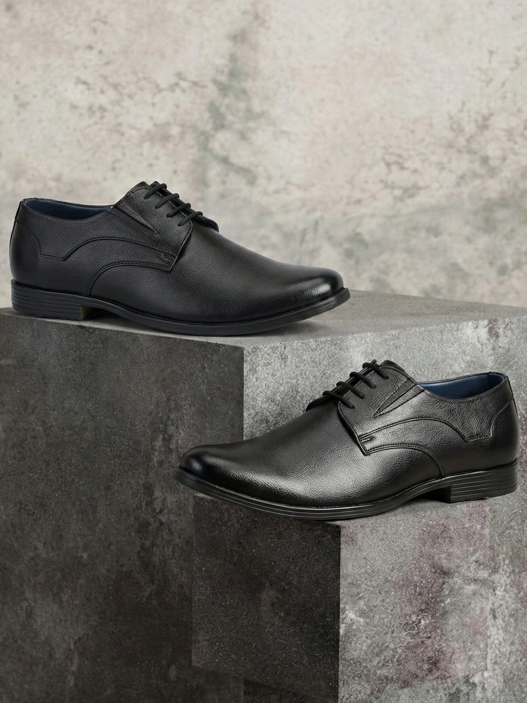 Provogue Men Round-Toe Lace-Ups Formal Derbys