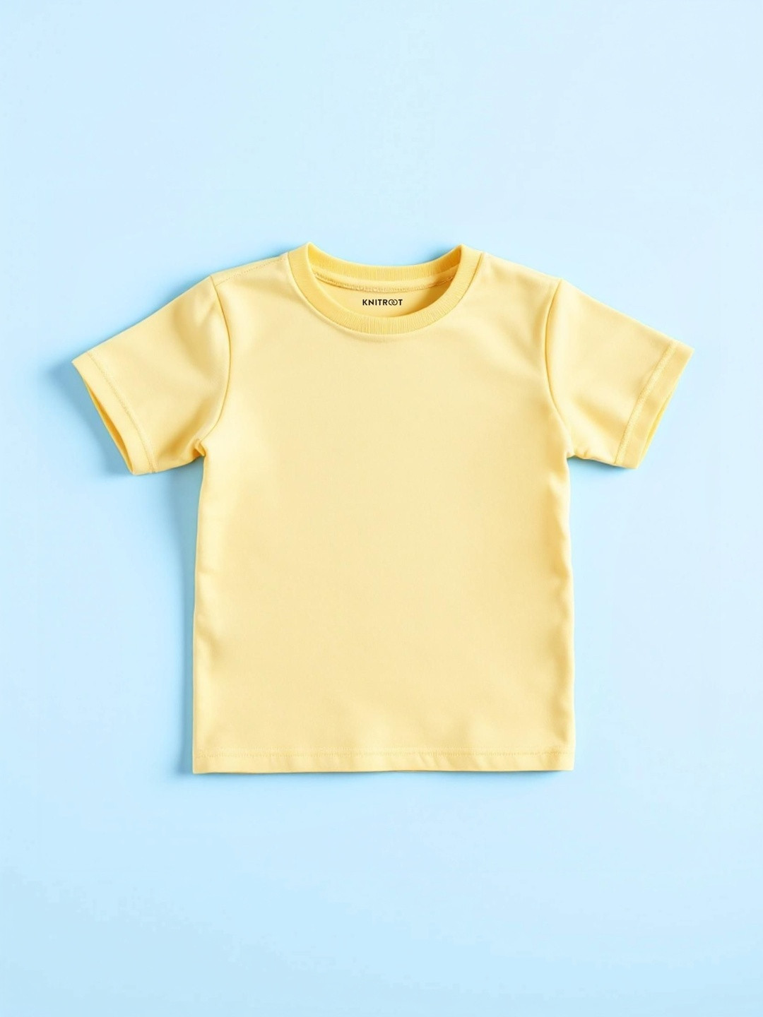 KNITROOT Infants Yellow Cotton T-Shirt
