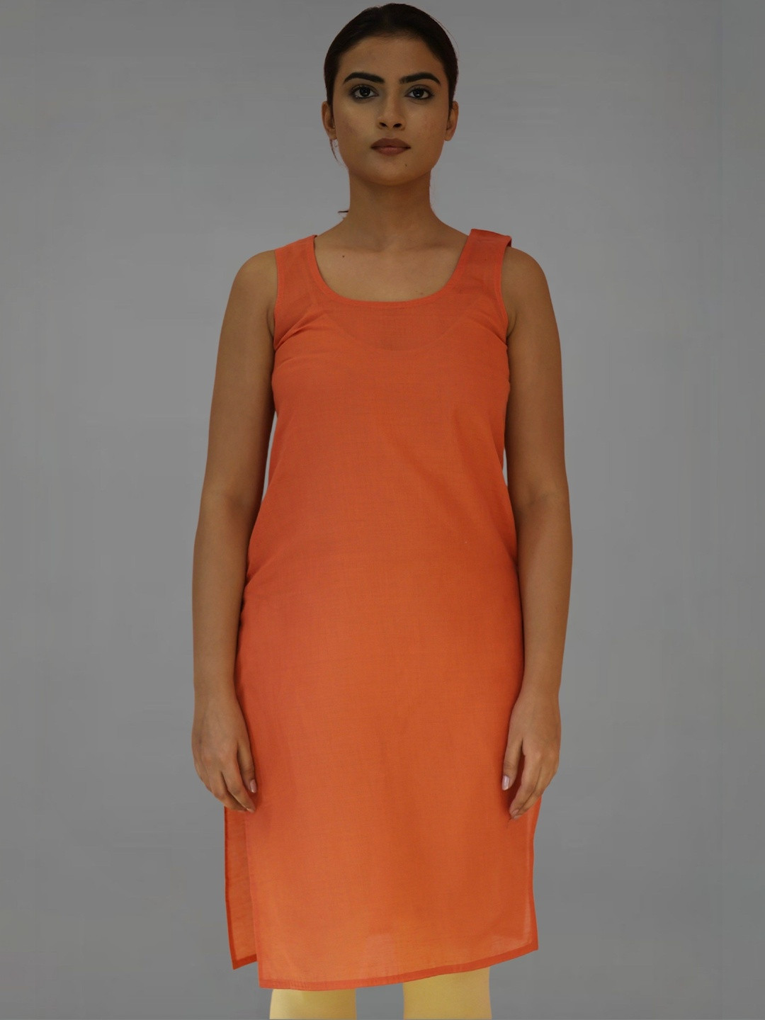 myplusfashion Round Neck Inner Long Slip