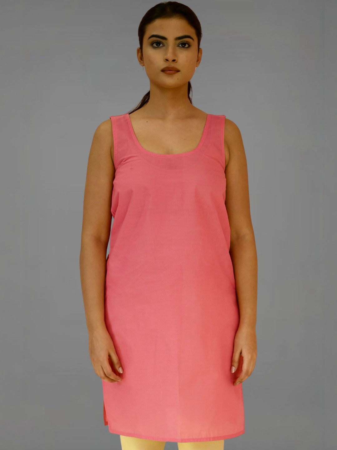 myplusfashion Round Neck Inner Long Slip