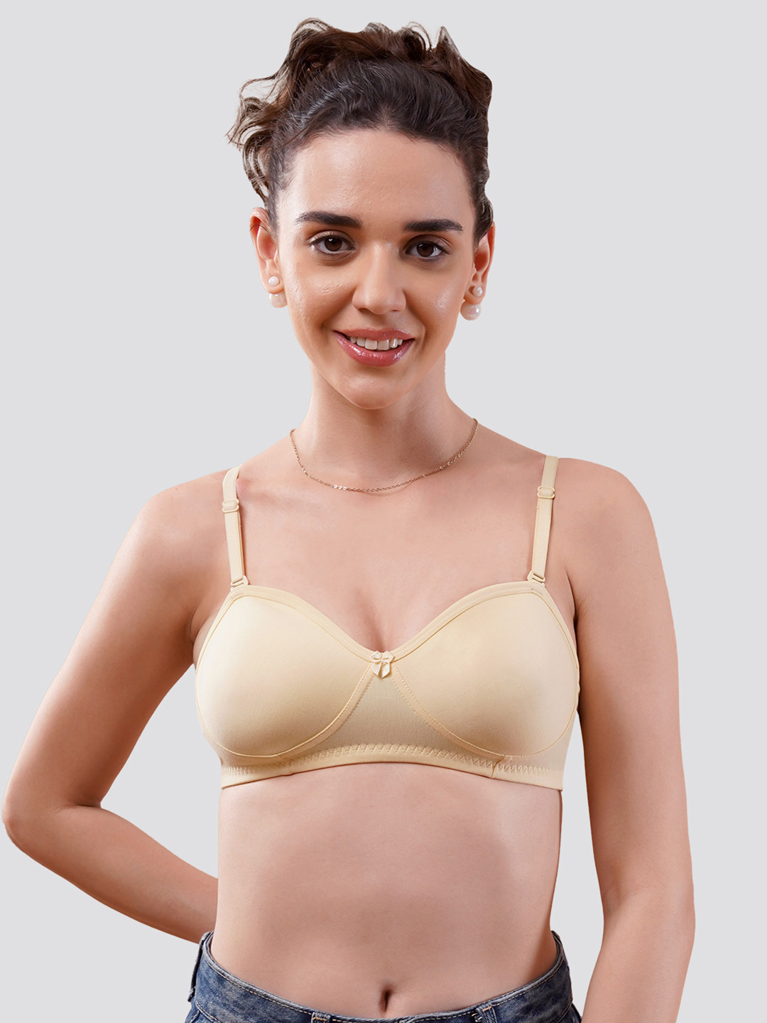 Kalyani Roxy Demi Cups Balconette Style Non Padded with Transparent Straps T-Shirt Bra