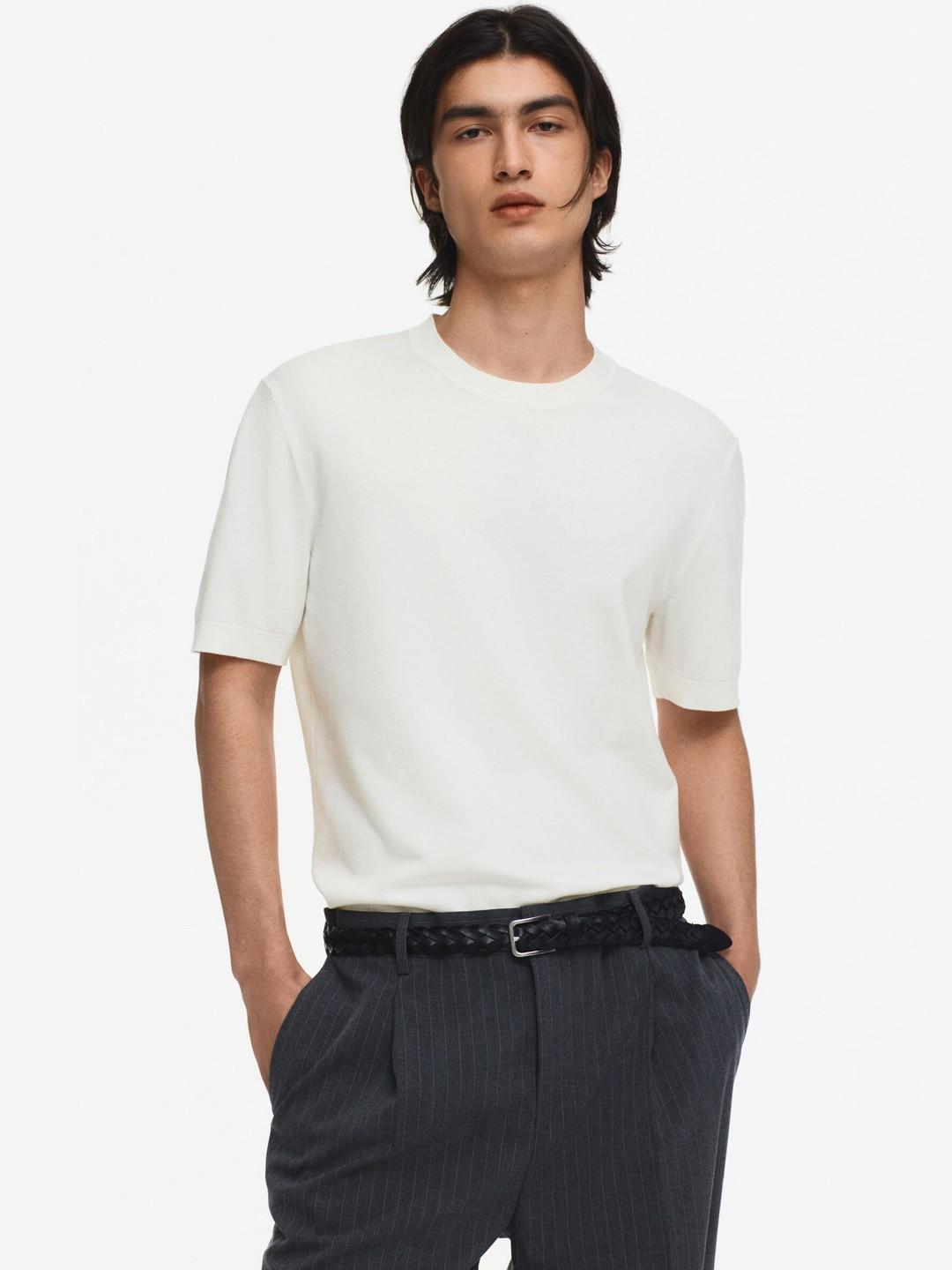 H&M Slim Fit Knitted T-shirt