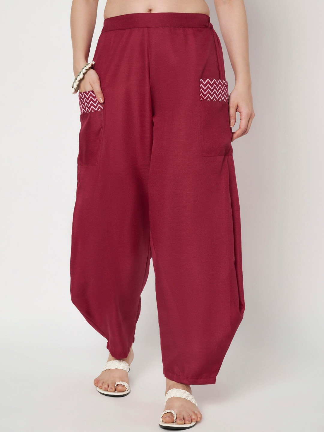 9rasa Women Loose Fit Harem Pants