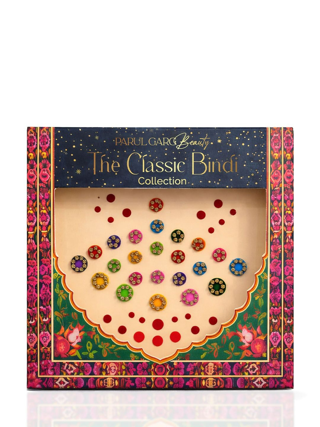 Parul Garg Women Utsav Bindi Patta Reusable Self-Adhesive - 30+ Multicolour Bindis