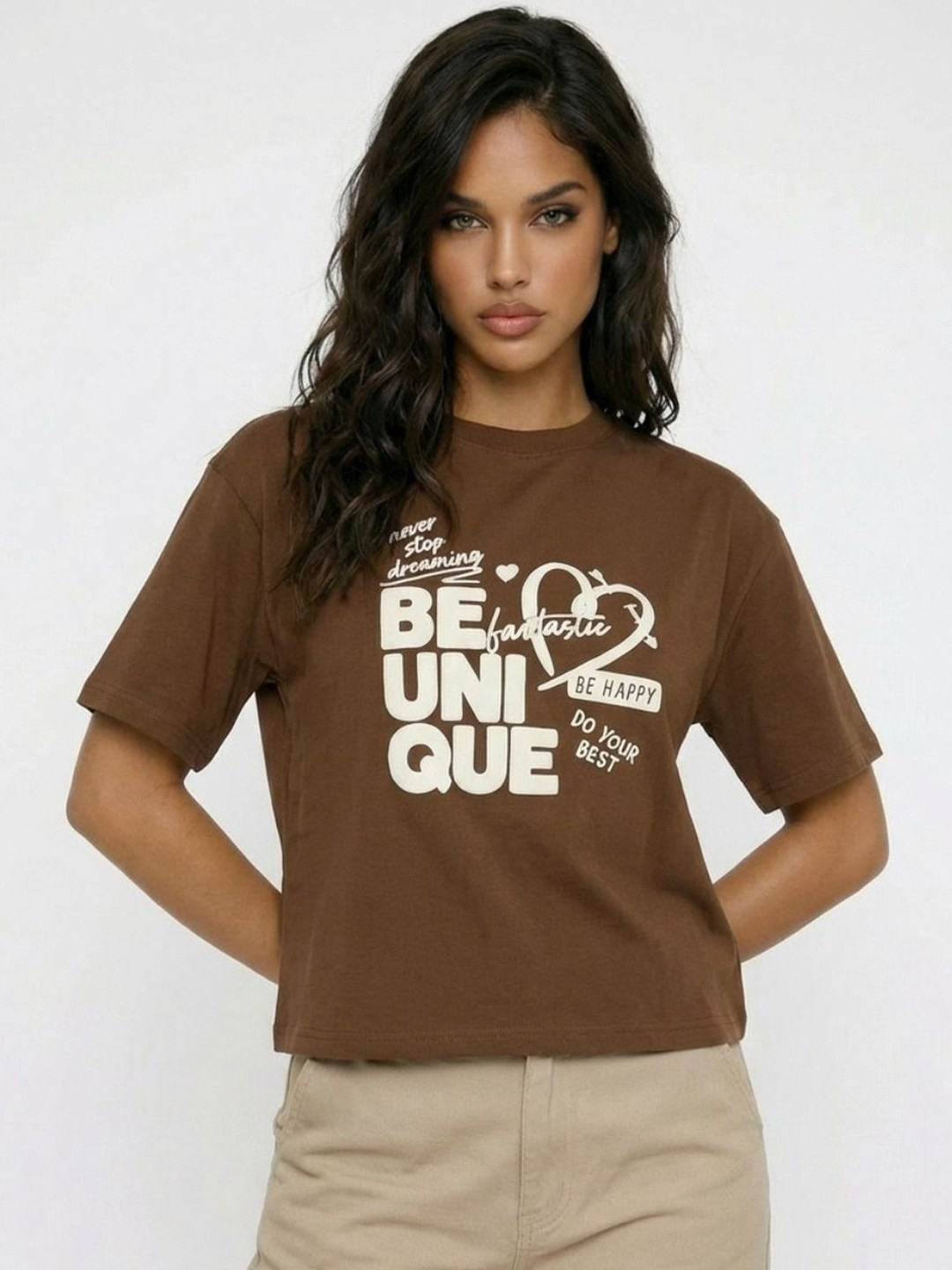 glitchez Women Graphic Printed Cotton Tshirts