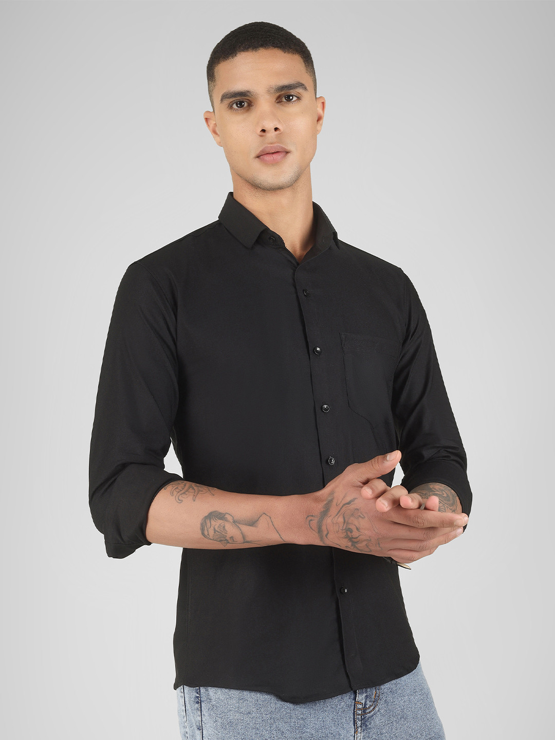 KHASAAB STYLE Men Modern Slim Fit Casual Shirt