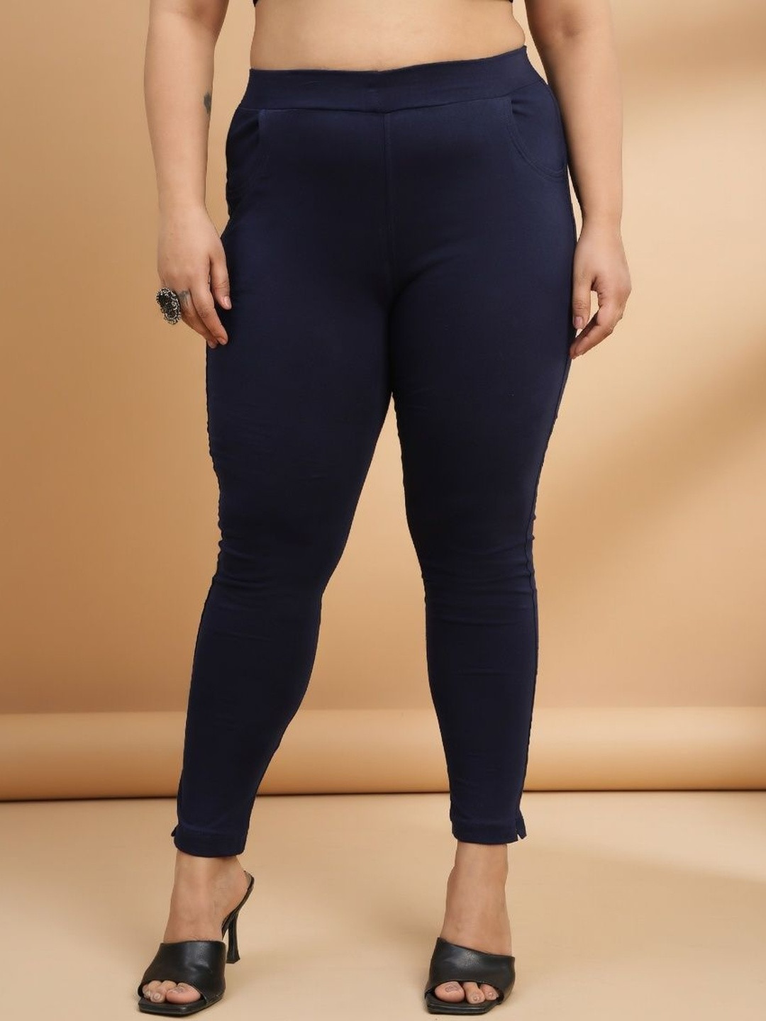Fortuner Leggings Women Cotton Blend Solid Ankle Length Leggings
