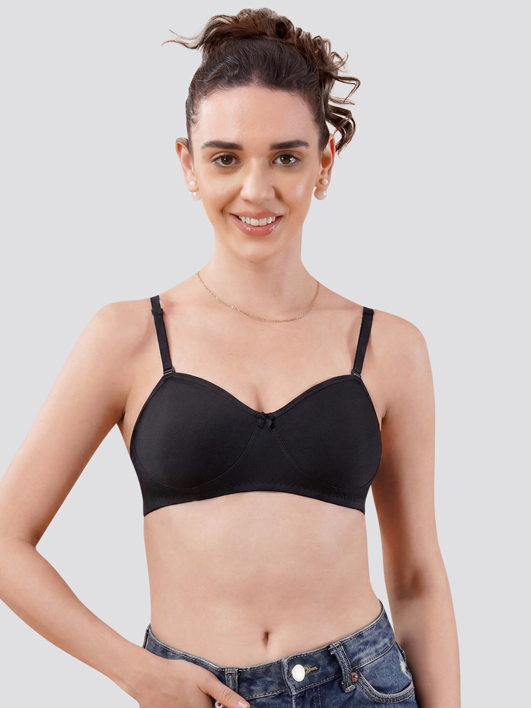 Kalyani Roxy Demi Cups Balconette Style Non Padded with Transparent Straps T-Shirt Bra