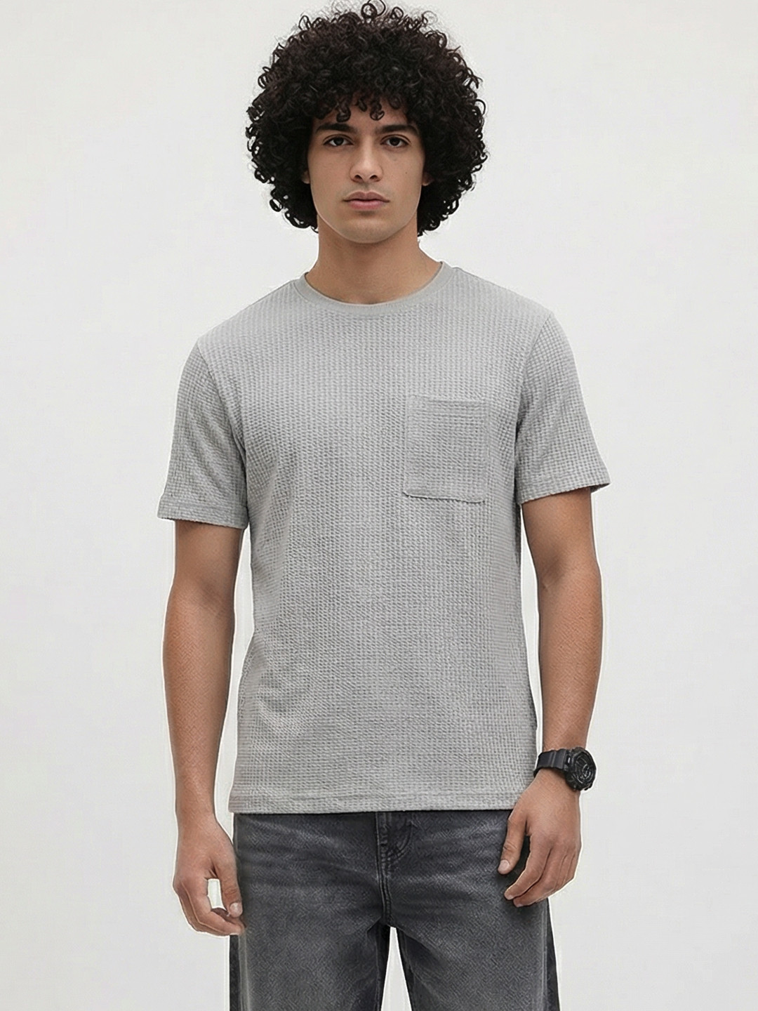 The Roadster Lifestyle Co. Textured Patch Pocket T-shirt