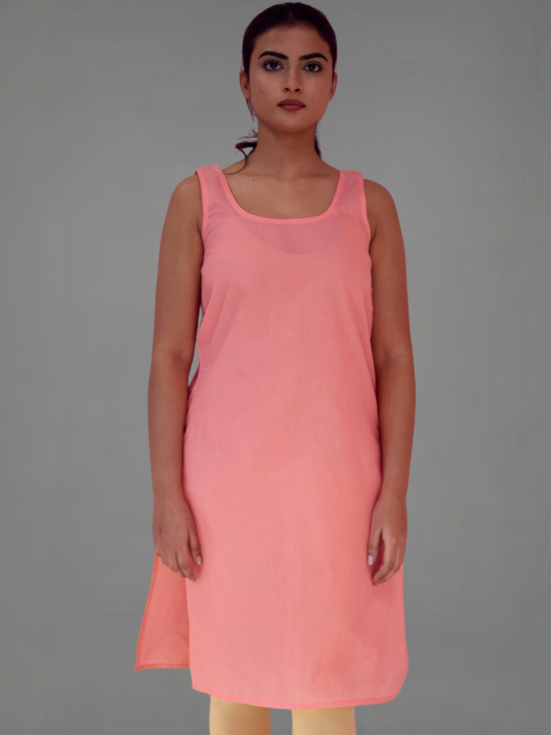 myplusfashion Round Neck Inner Long Slip