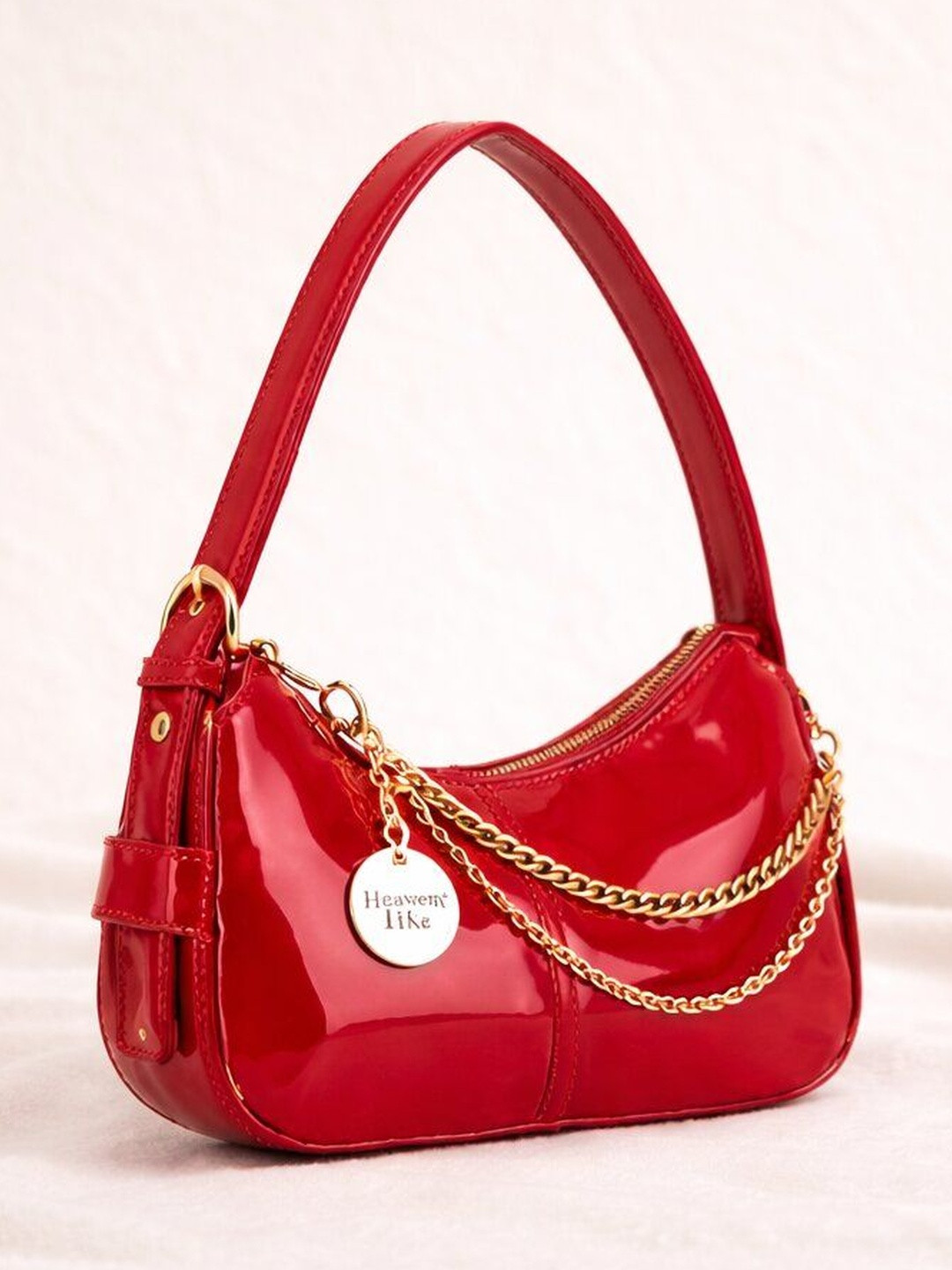 HEAVENSHIKE Solid Water Resistant Small Half Moon Shoulder Bag