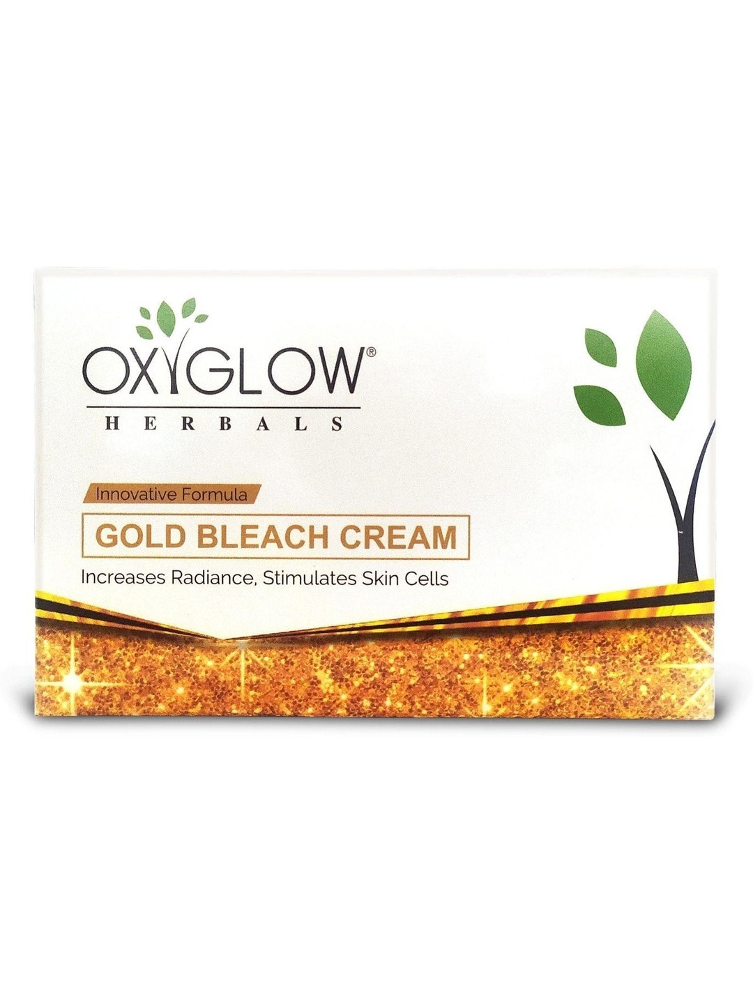 OxyGlow Herbals Gold Bleach Cream For Increase Radiance Stimulates Skin Cells - 300 g