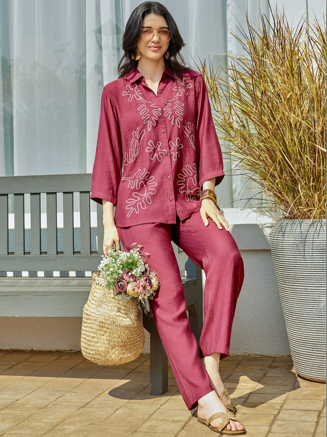 vedn Printed Shirt with Trousers