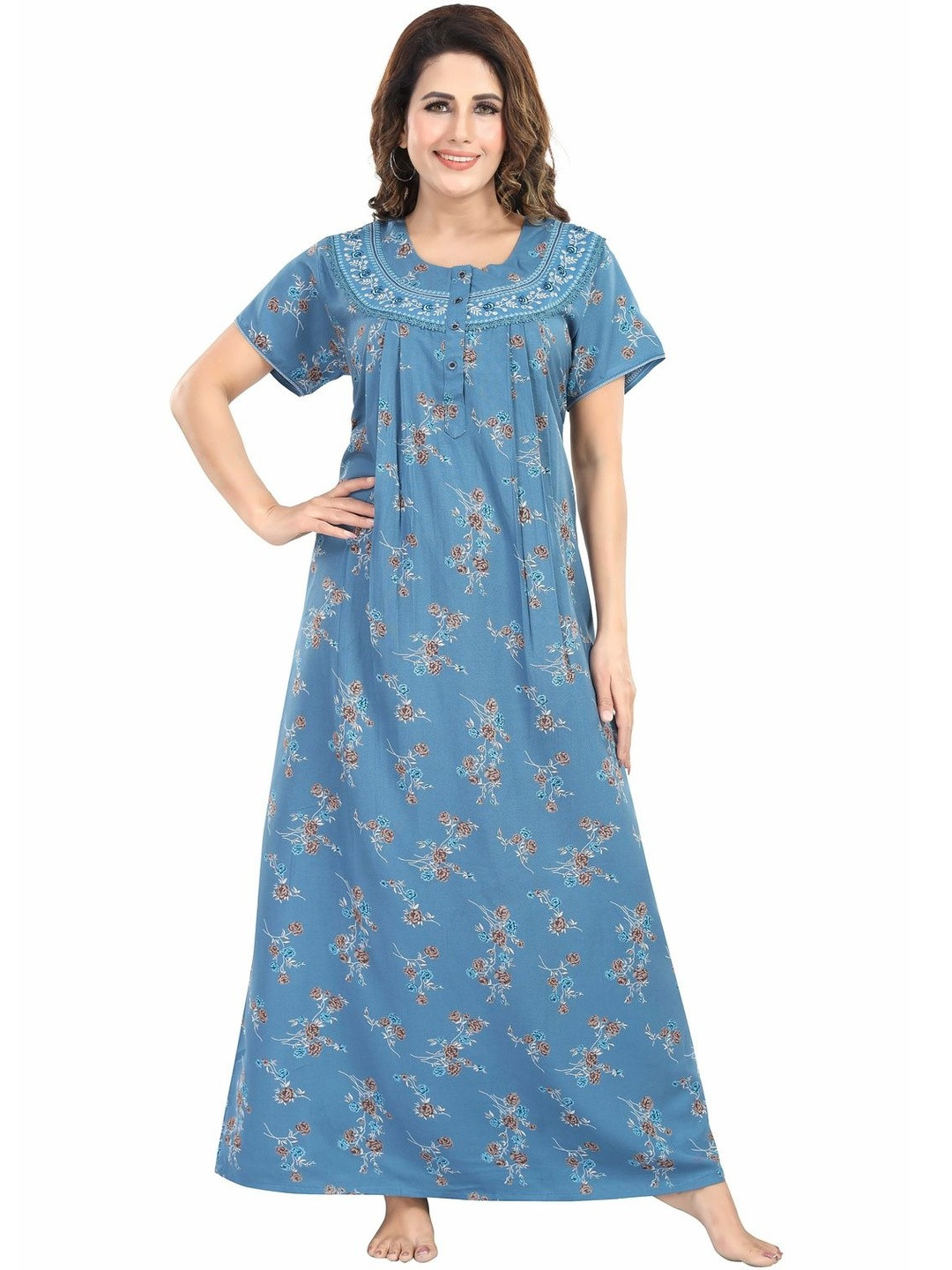 NIGHTSHADES Embroidered Maxi Nightdress