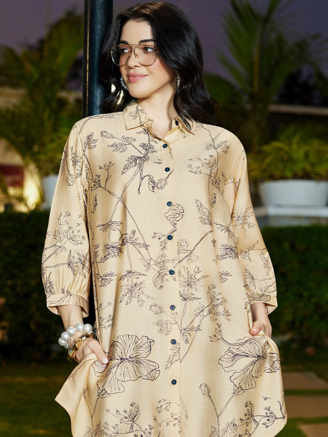 vedn Printed Shirt with Trousers