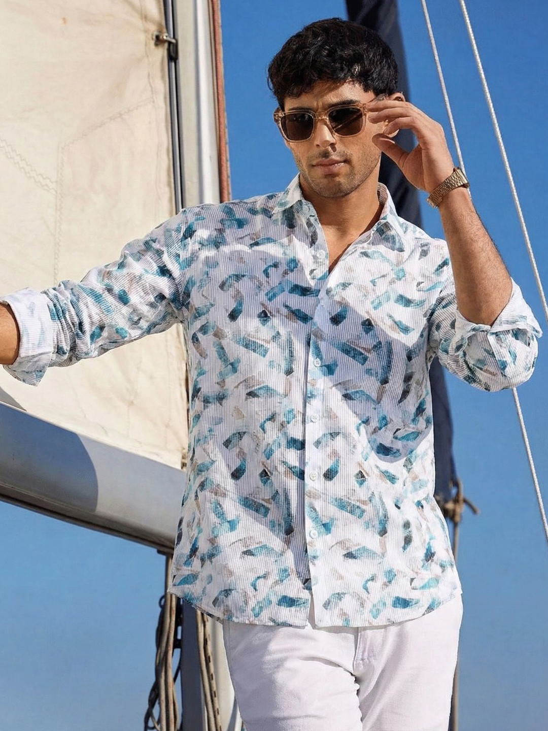 VORTEX Men Original Striped Casual Shirt