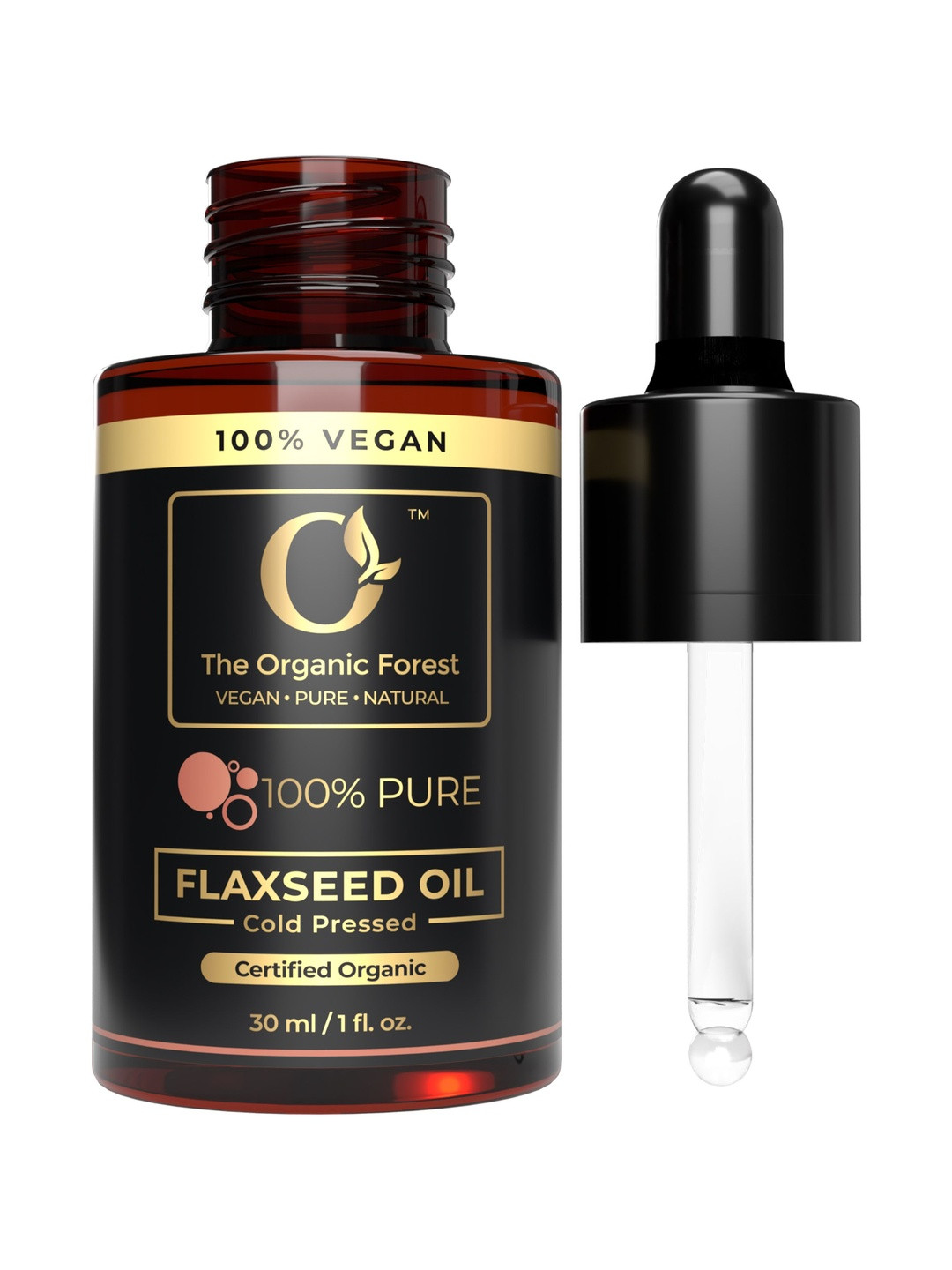 The Organic Forest Cold Pressed Pure Flaxseed Oil - 30 ml