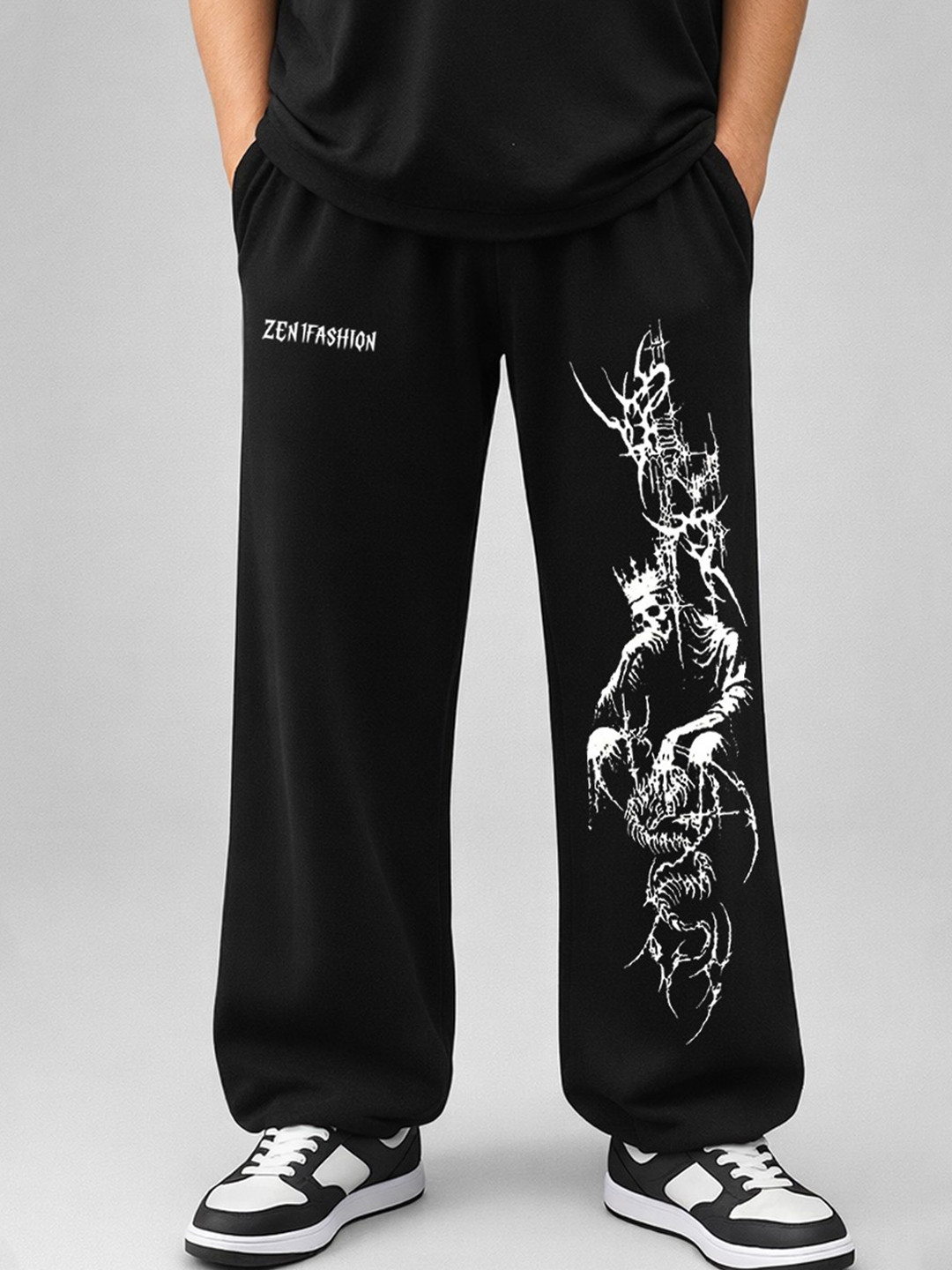 zentik Men Regular Fit Graphic Print Joggers