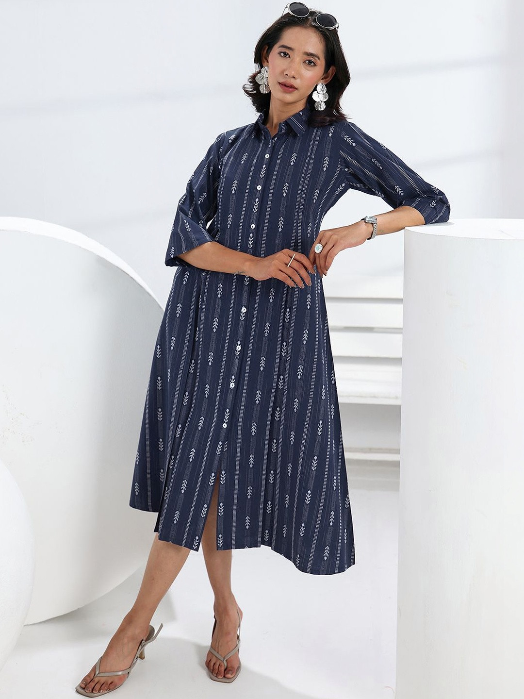 Gerua By Libas Ethnic Motifs A-Line Midi Dress
