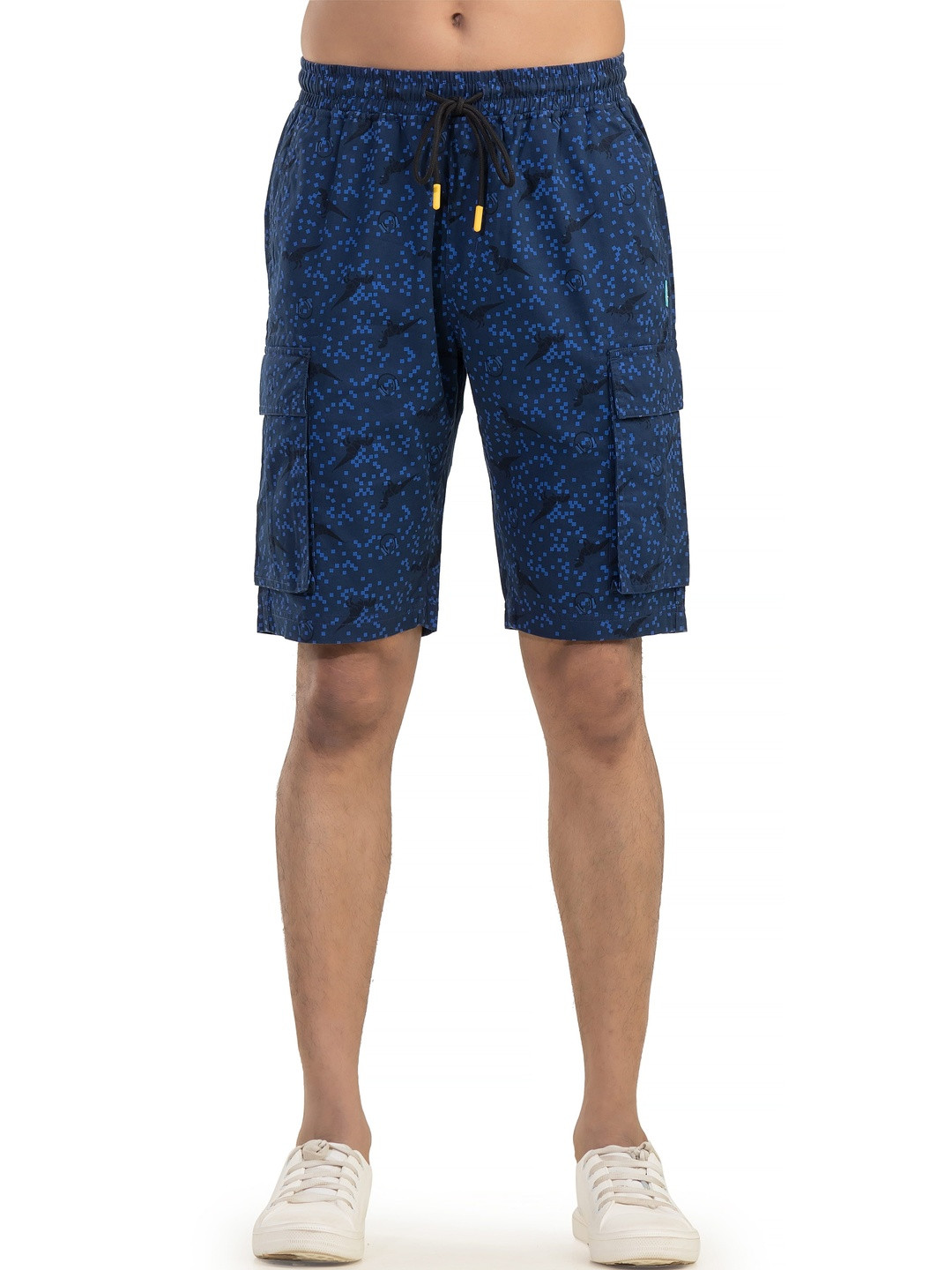 BELANO Men Regular Fit Printed Cotton Casual Cargo Shorts