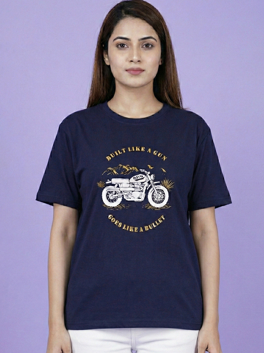 Mast & Harbour Graphic Printed Round Neck Cotton Slim Fit T-shirt