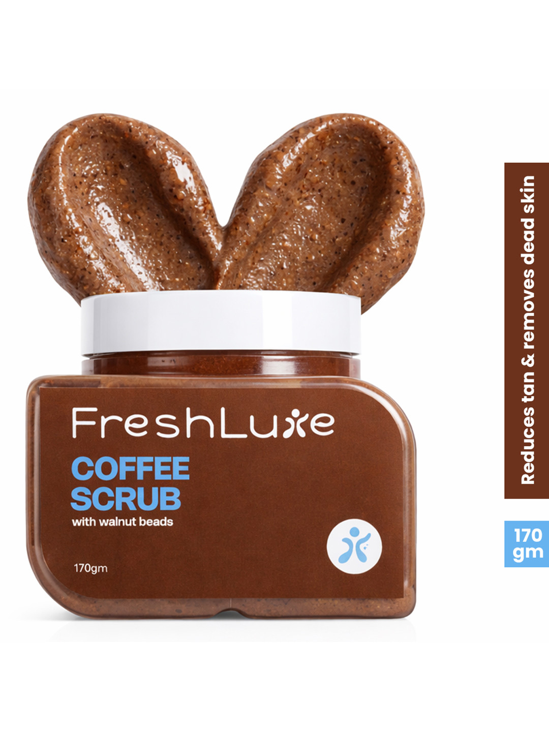 Freshluxe Coffee Crush Face Scrub with Coffee Arabica for Detan & Exfoliation 170g