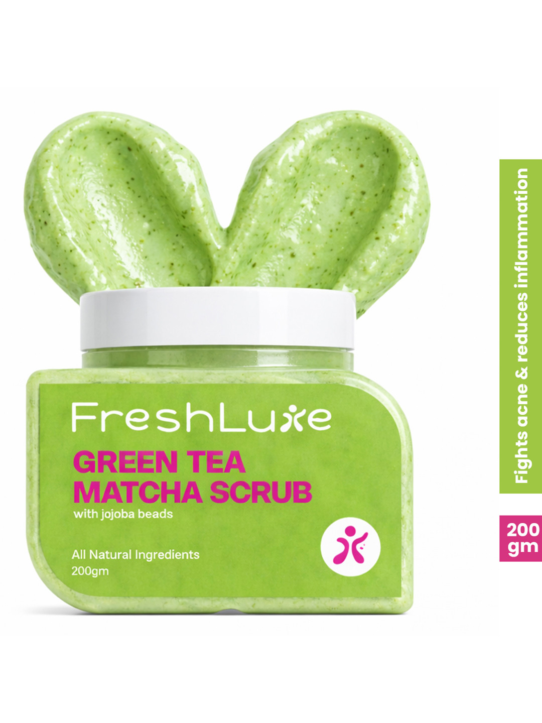 Freshluxe GreenTea Matcha Body Scrub with Vitamin C & Lactic Acid 200gm