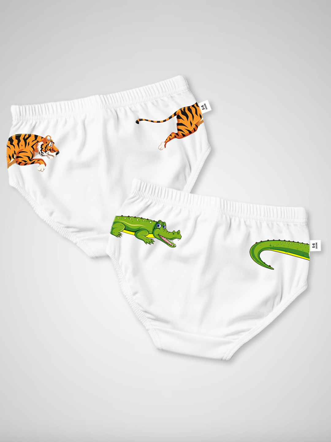 DOODLEBERRY Boys Pack of 2 Printed Anti Microbial Cotton Briefs