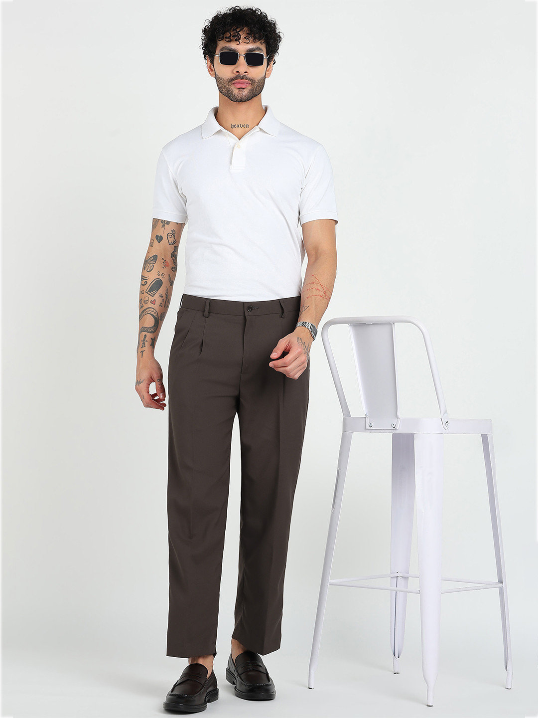 MANCREW Men Relaxed Wrinkle Free Pleated Korean Pans
