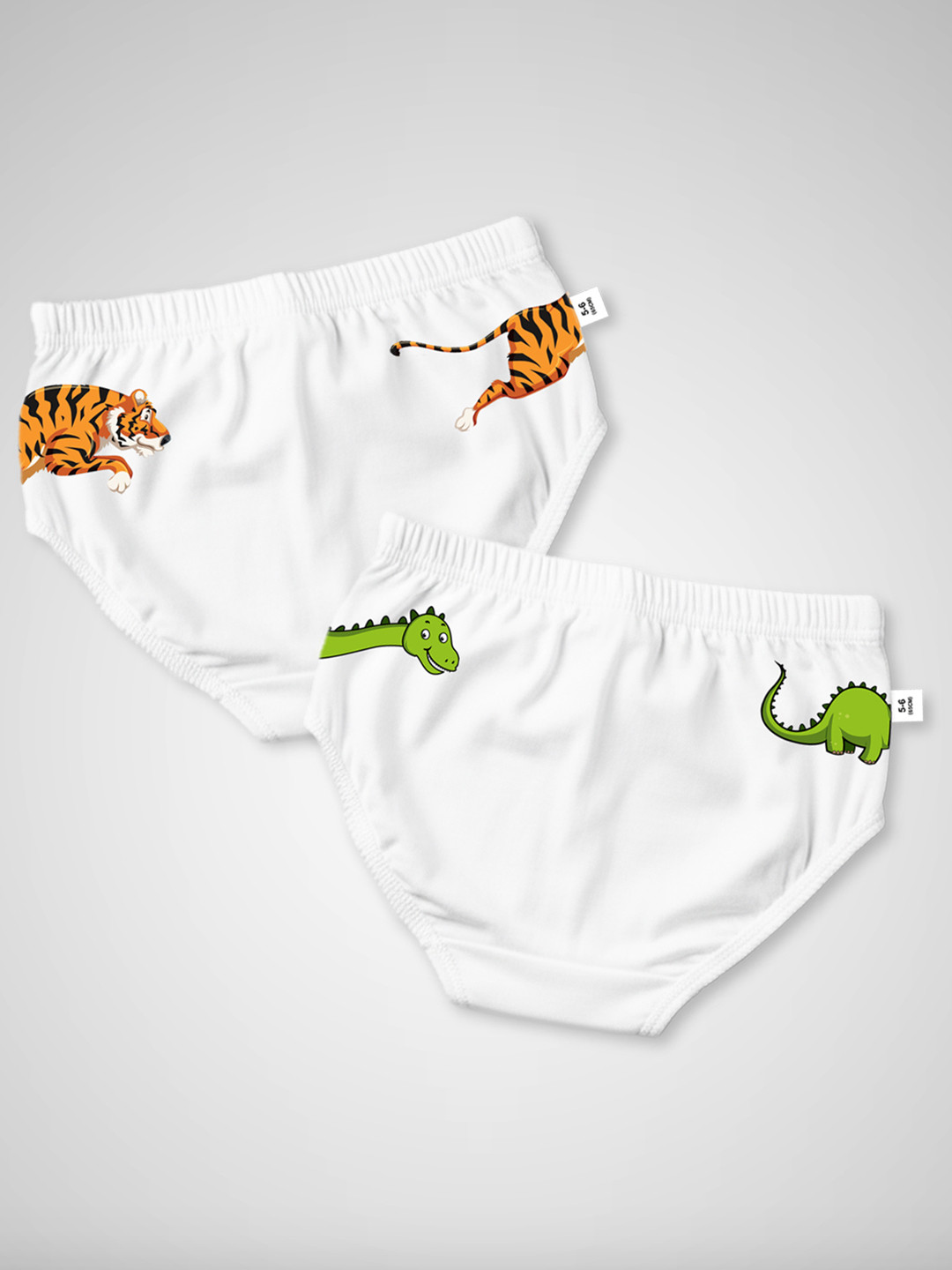 DOODLEBERRY Boys Pack of 2 Printed Anti Microbial Cotton Briefs