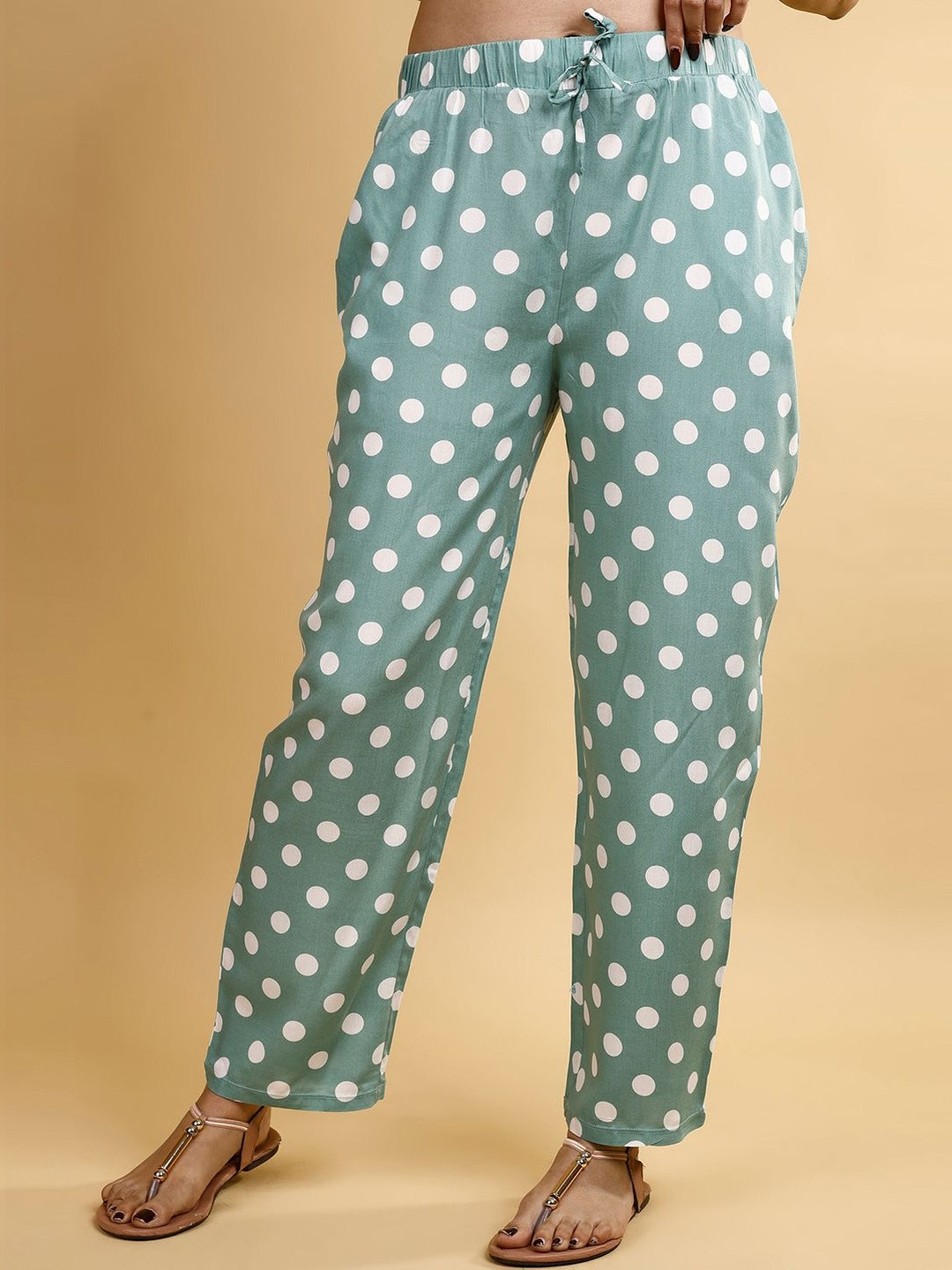 SOIE Women Supersoft Rayon Printed Lounge Pants with Pockets