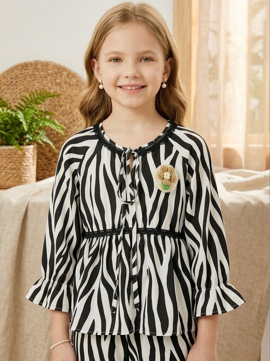 TRUFFLES Girls Printed Crepe Tops