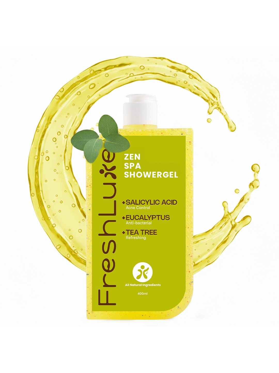 Freshluxe ZenSpa ShowerGel with Salicylic Acid Anti-Bacterial Prevents Breakout 400ml