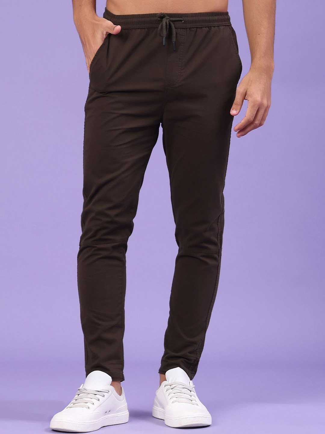 V-Mart Men Solid Twill Woven Track Pants