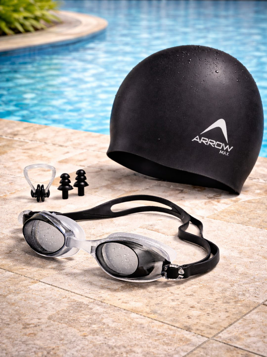 ARROWMAX Swim Cap, Goggles & Earplugs Swimwear Accessories