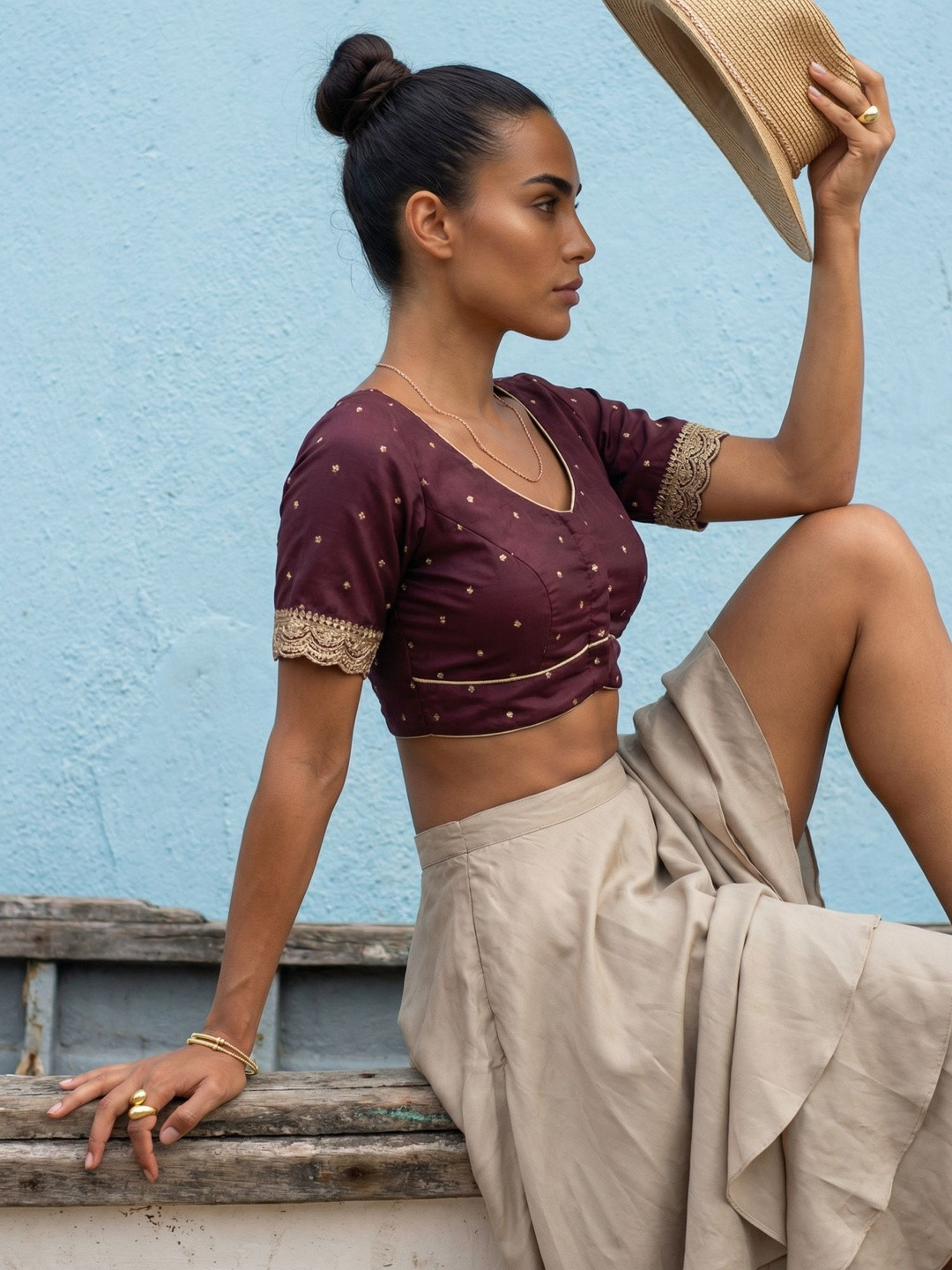 Aanyor Embellished Saree Blouse