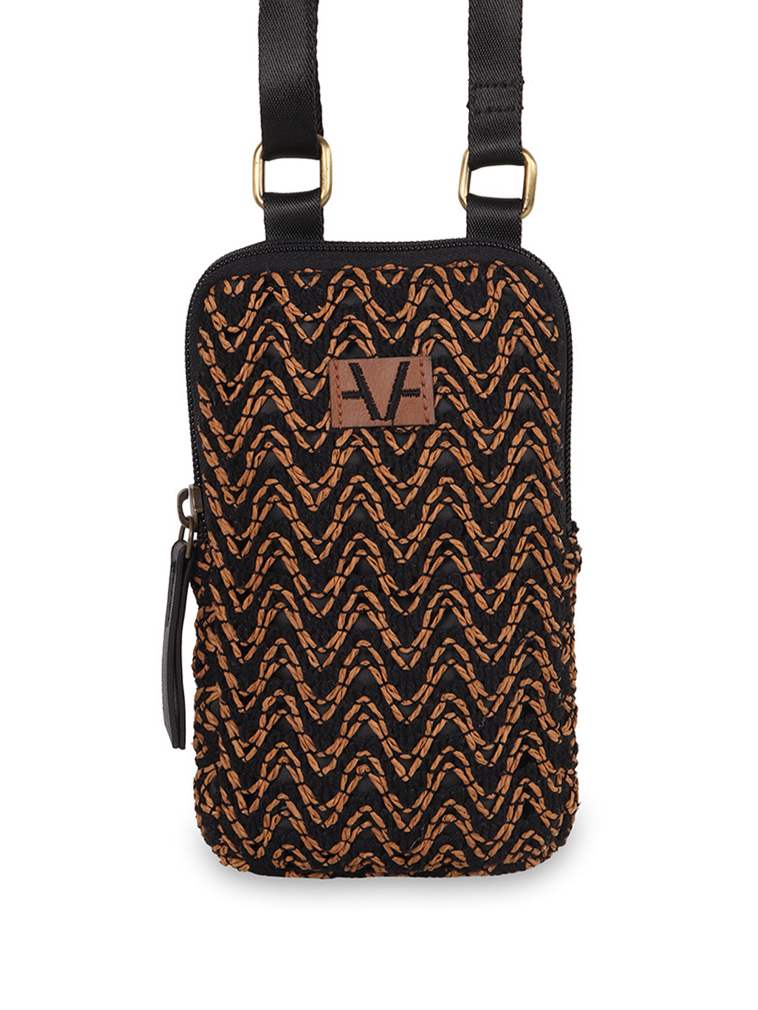 Avake Lightweight Raffia Vegan Leather Mobile Pouch
